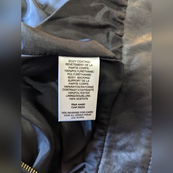 Material Girl Cropped Leather Jacket with Sheer Sleeves s: L - Picture 6 of 10